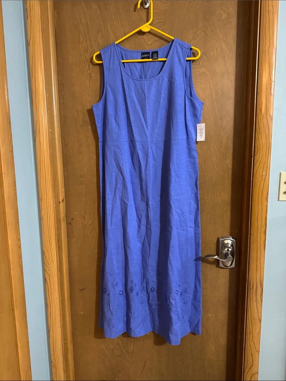 Light Periwinkle Two-Piece Button-Up Linen Set